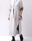 【thom/krom】 COTTON LINEN LONG DRESS WTD118_OFF WHITE T10