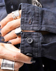 【RUNDHOLZ】 DENIM GLOSS OVER SIZED SHIRT 203_INDIGO BLACK GLOSS