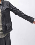 【RUNDHOLZ】 DENIM GLOSS JACKET 103_BLACK GLOSS