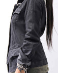 【RUNDHOLZ】 DENIM GLOSS JACKET 103_BLACK GLOSS
