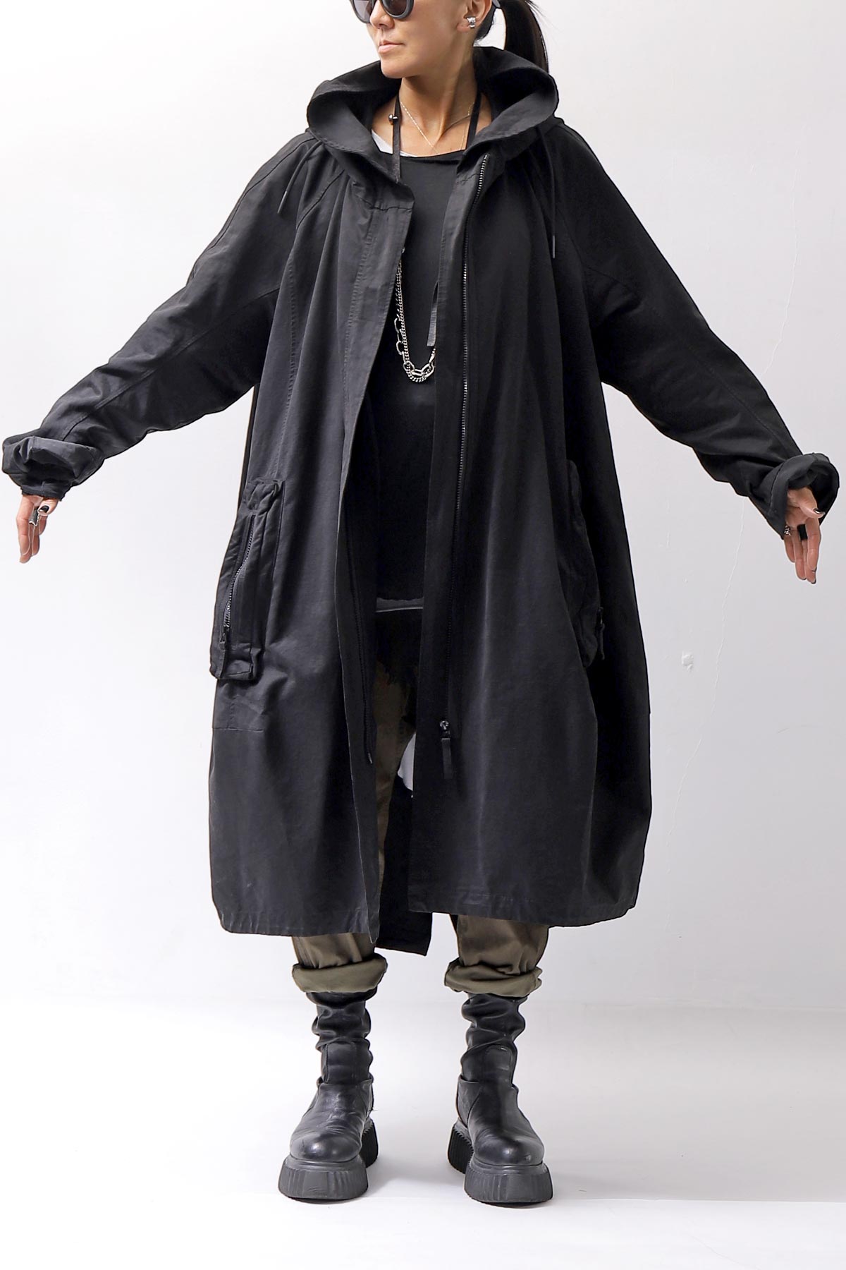 【RUNDHOLZ】 UNISEX OVERSIZED MODS COAT 323 1212_BLACK