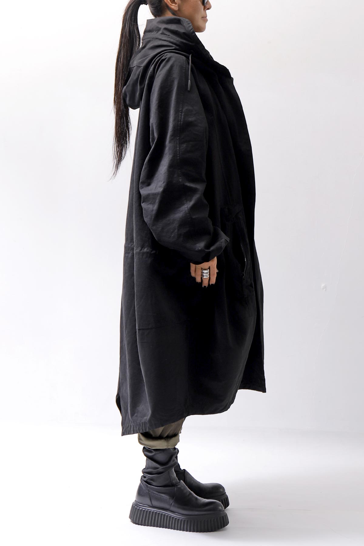 【RUNDHOLZ】 UNISEX OVERSIZED MODS COAT 323 1212_BLACK