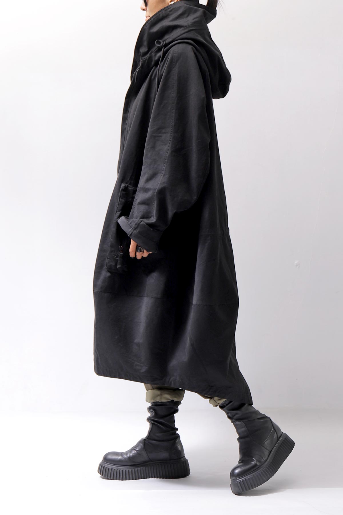 【RUNDHOLZ】 UNISEX OVERSIZED MODS COAT 323 1212_BLACK