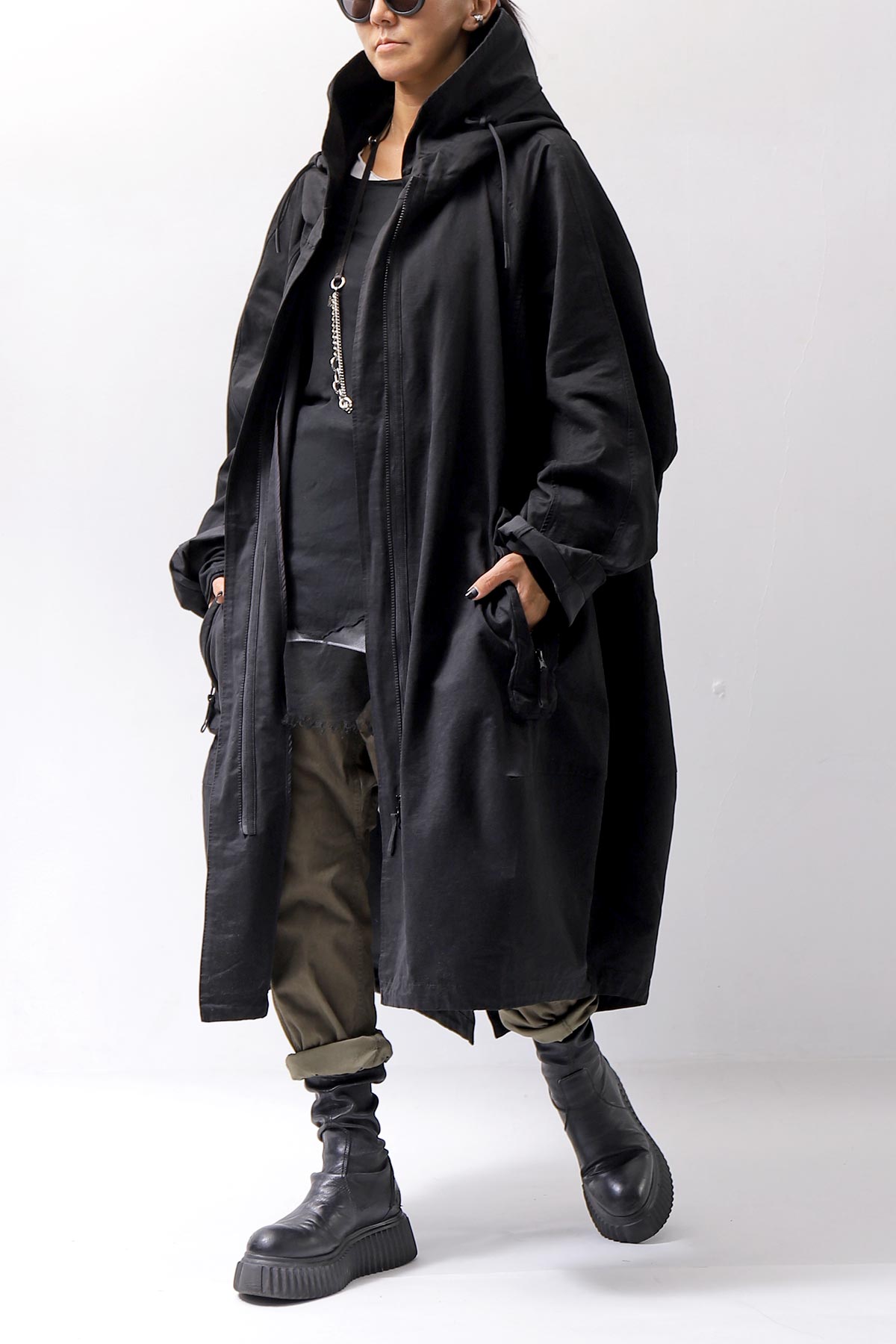 【RUNDHOLZ】 UNISEX OVERSIZED MODS COAT 323 1212_BLACK