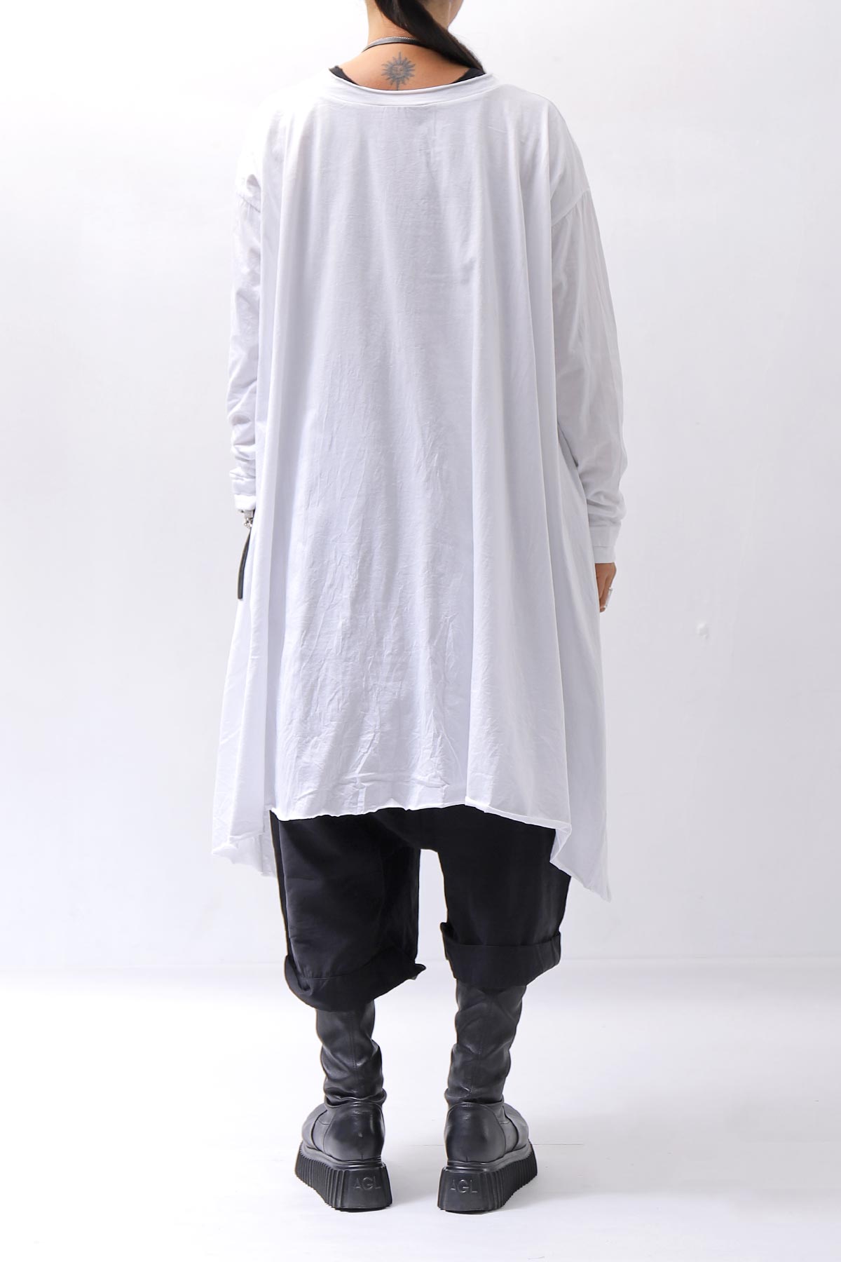 【studio b3】 ASYMMETRY COTTON LONG SLEEVE TOP RBB1982_WHITE