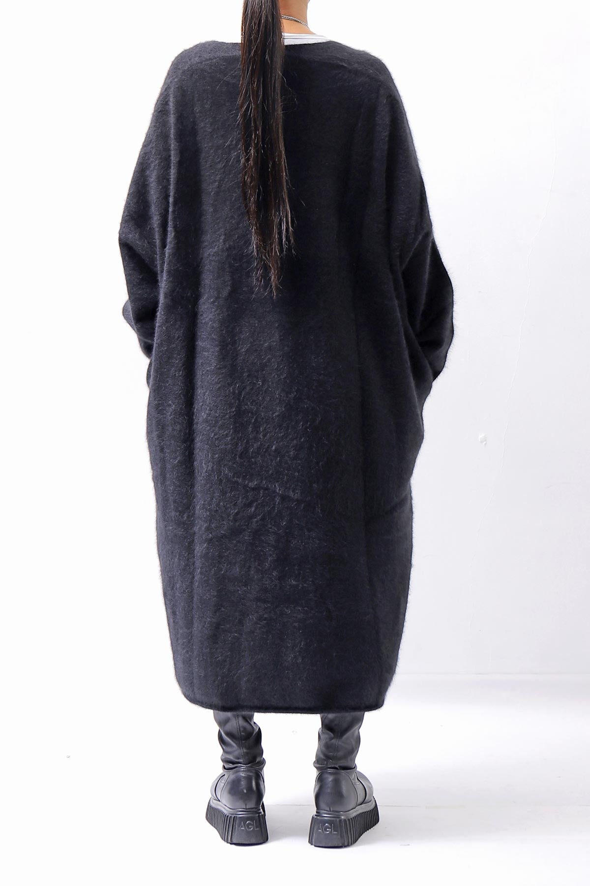 【RUNDHOLZ】 RACCOON COCOON KNIT DRESS_BLACK