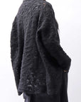 【NOSTRASANTISSIMA】　ASYMMETRY JACQUARD KNIT TOP M114_BLACK