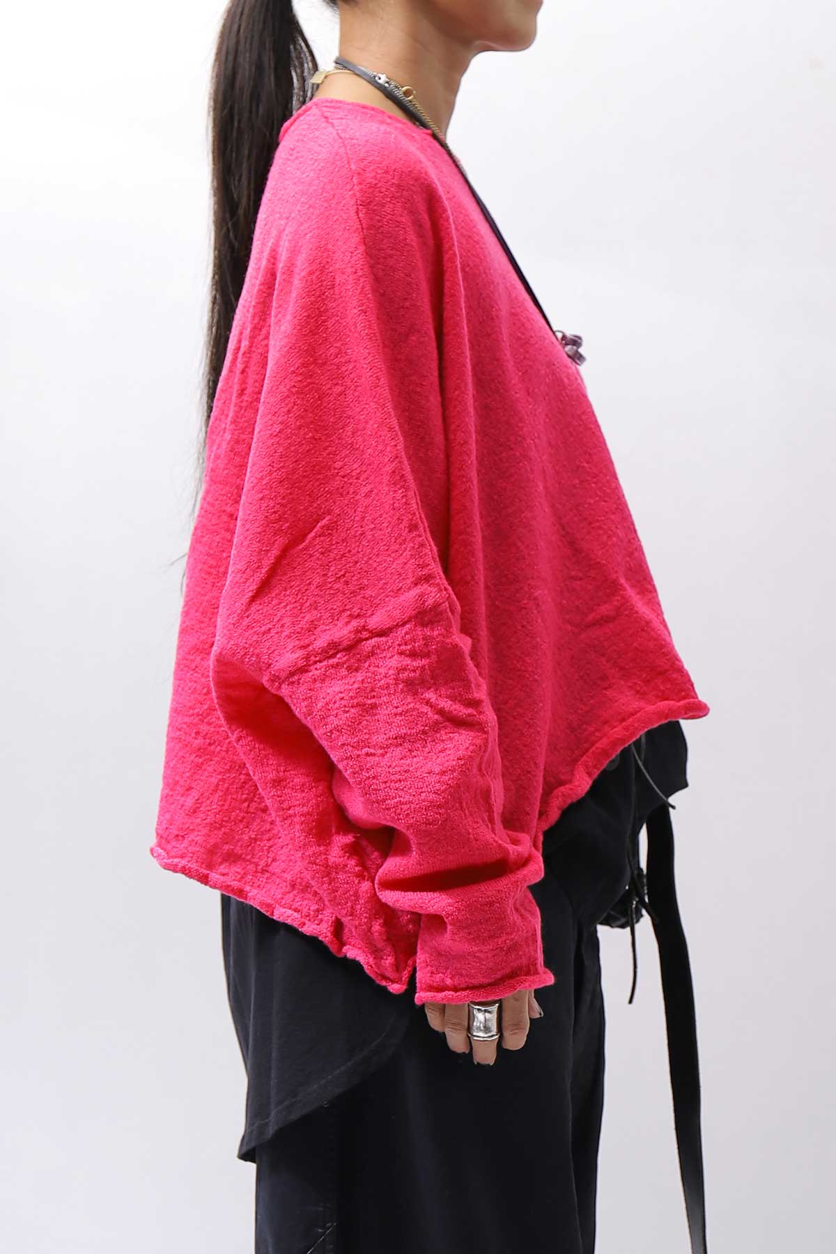 【RUNDHOLZ】 OVERSIZED SHORT KNIT TOP_LOTUS