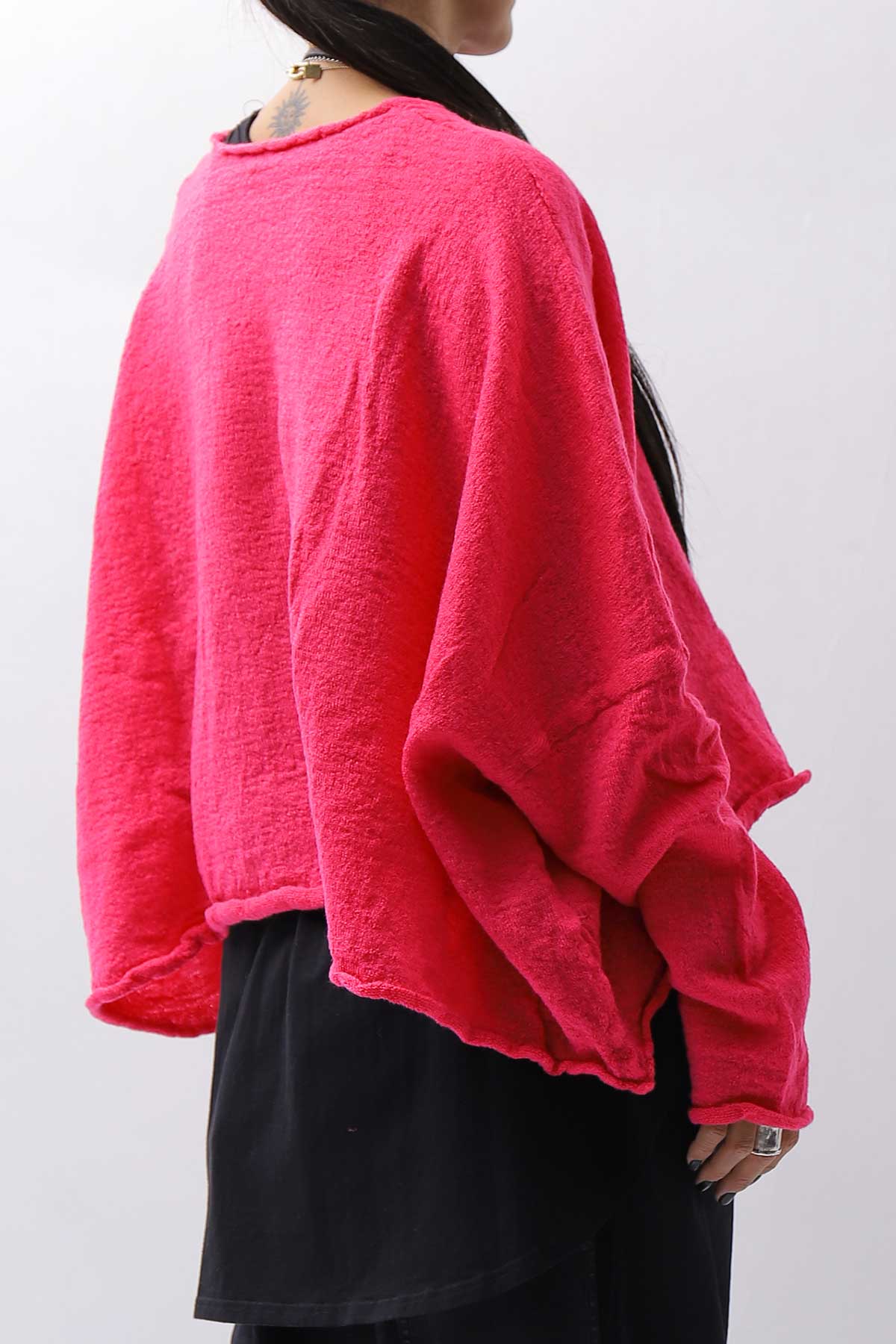 【RUNDHOLZ】 OVERSIZED SHORT KNIT TOP_LOTUS