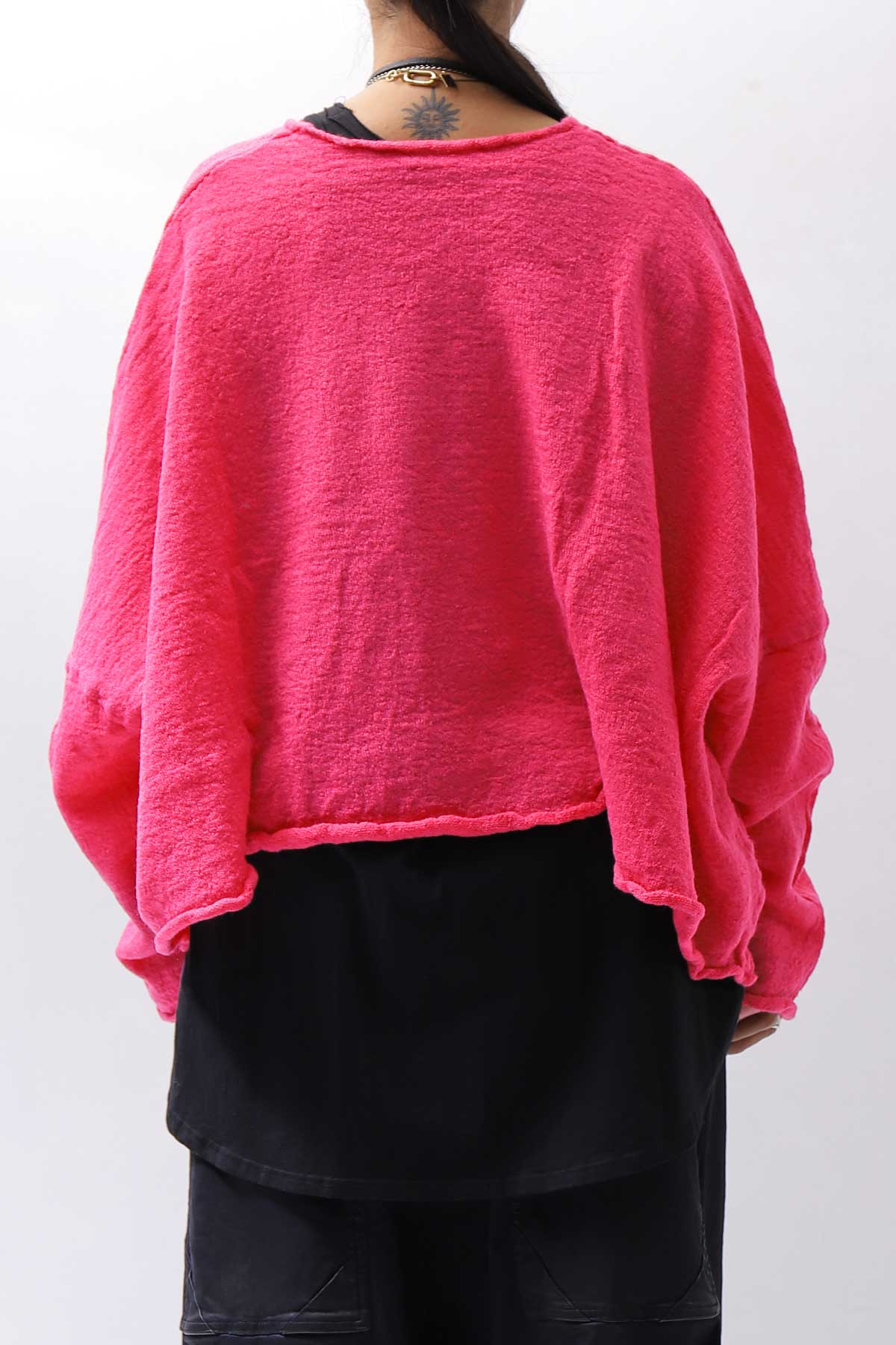 【RUNDHOLZ】 OVERSIZED SHORT KNIT TOP_LOTUS