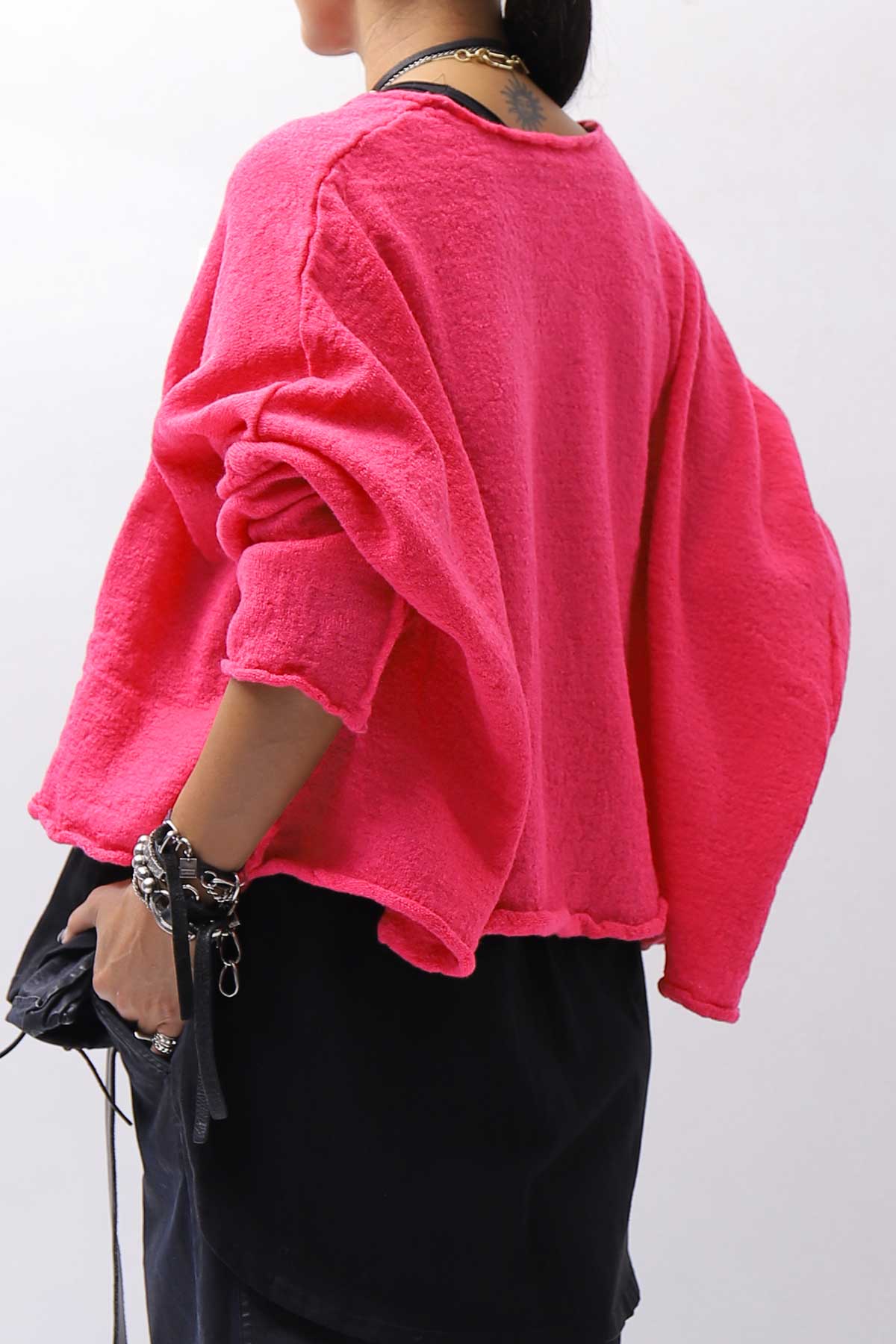 【RUNDHOLZ】 OVERSIZED SHORT KNIT TOP_LOTUS