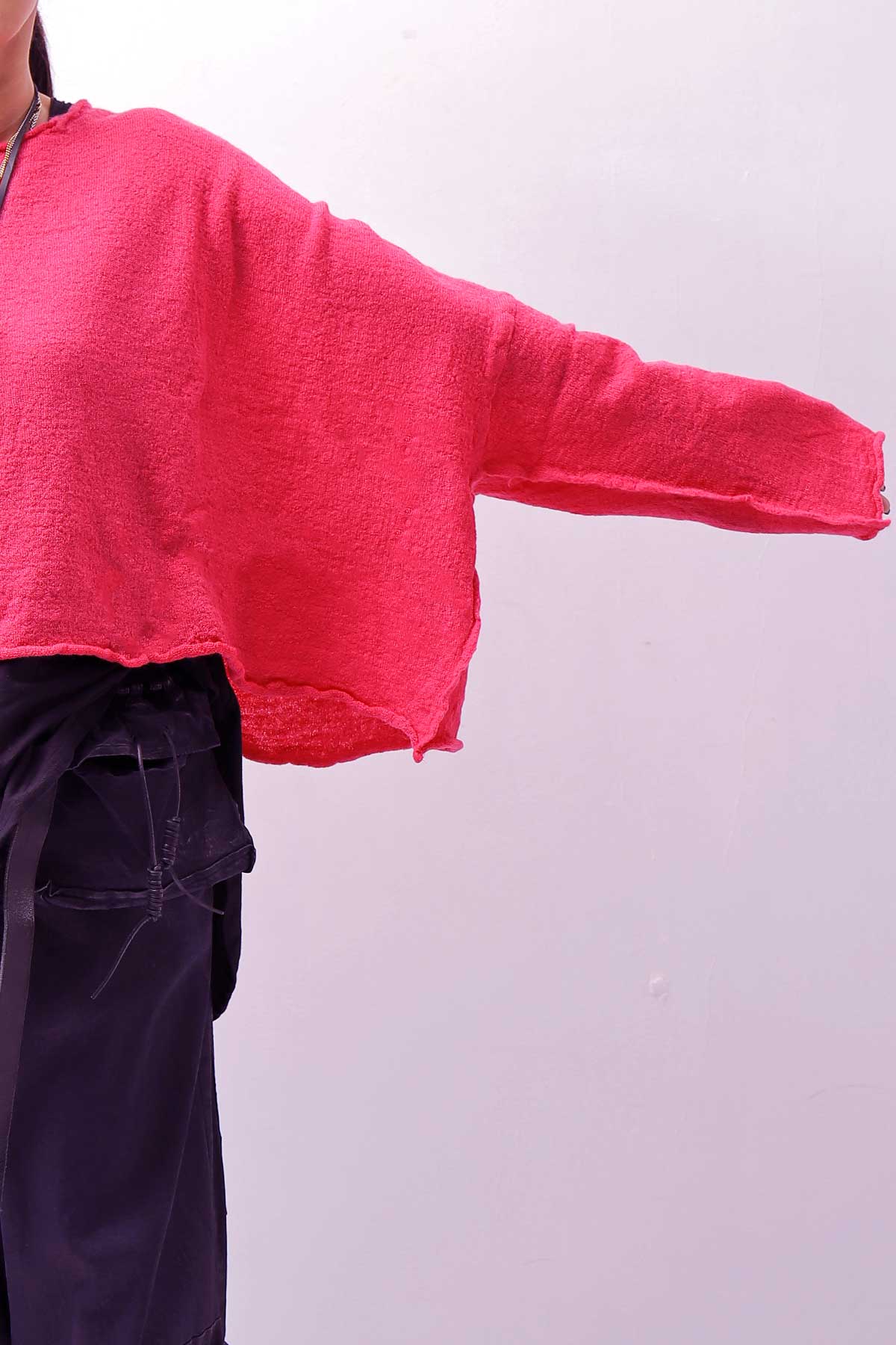 【RUNDHOLZ】 OVERSIZED SHORT KNIT TOP_LOTUS