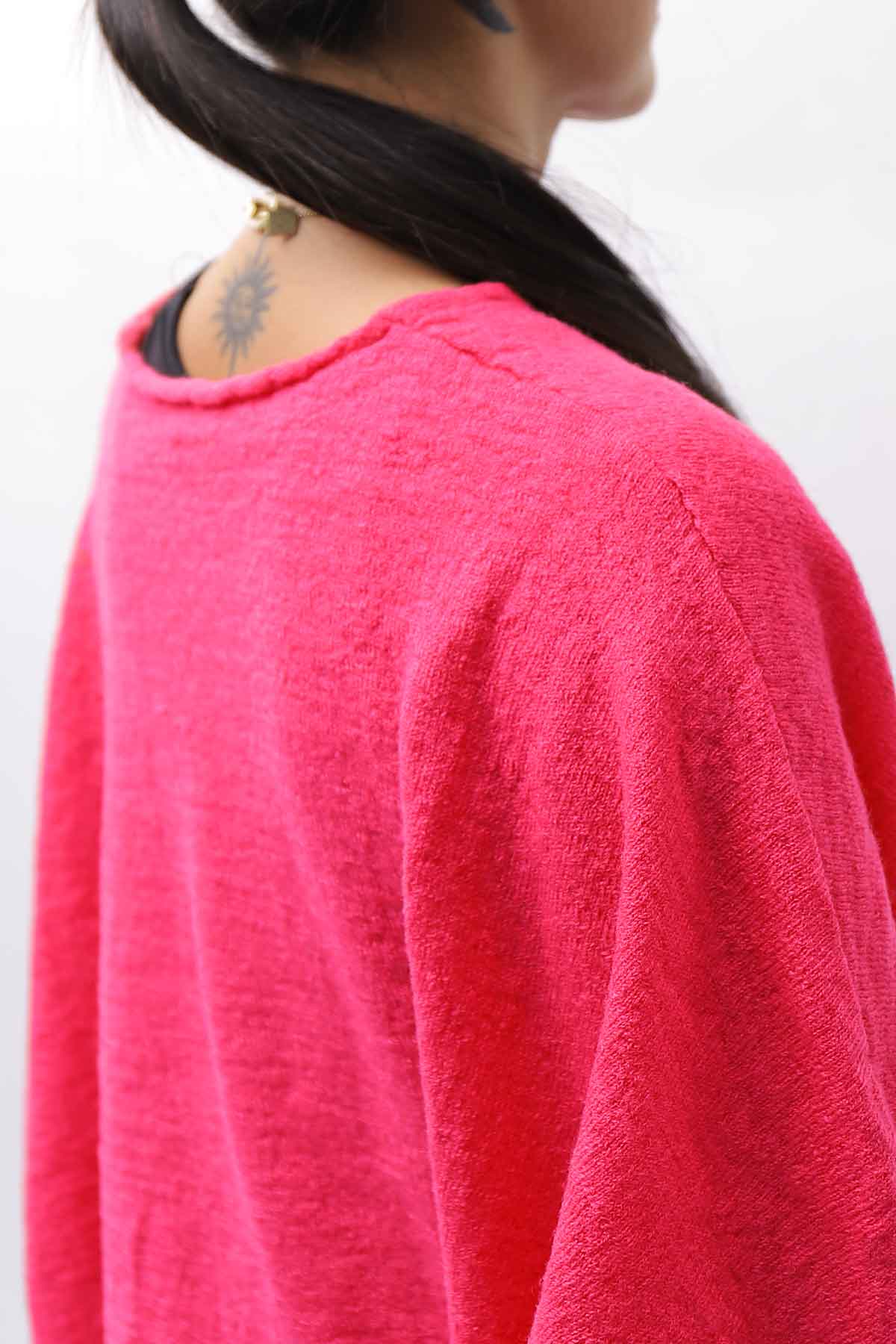 【RUNDHOLZ】 OVERSIZED SHORT KNIT TOP_LOTUS