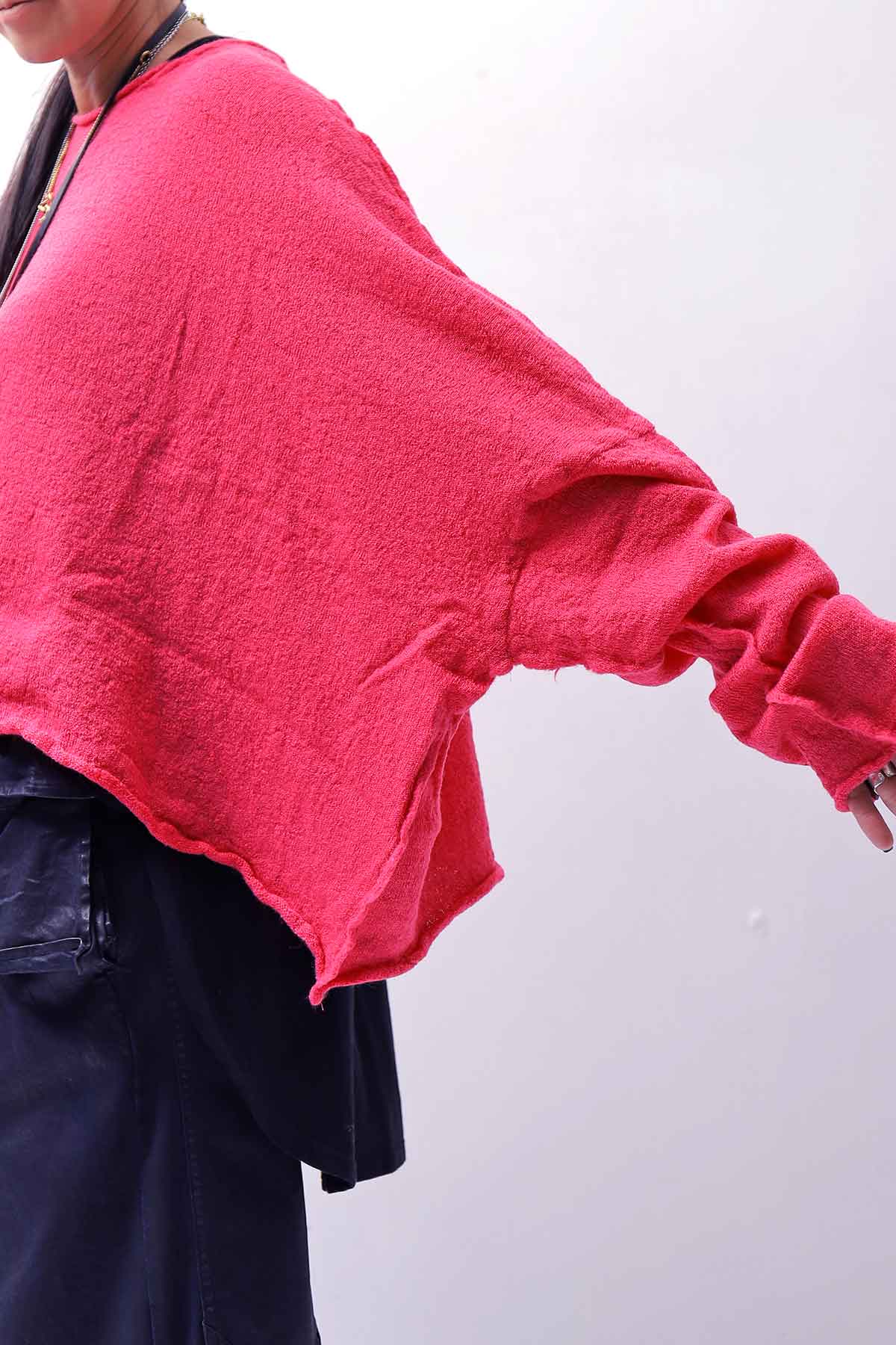 【RUNDHOLZ】 OVERSIZED SHORT KNIT TOP_LOTUS