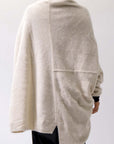 【RUNDHOLZ】 UNISEX RACCOON FRONT FLAP KNIT 141 0703_BONE MEL