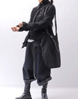 【RUNDHOLZ】 MIXED MATERIAL STRETCH JACKET 111 1107_BLACK