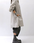 【RUNDHOLZ】 UNISEX OVERSIZE BACK TUCK SHIRT_SAND CLOUD