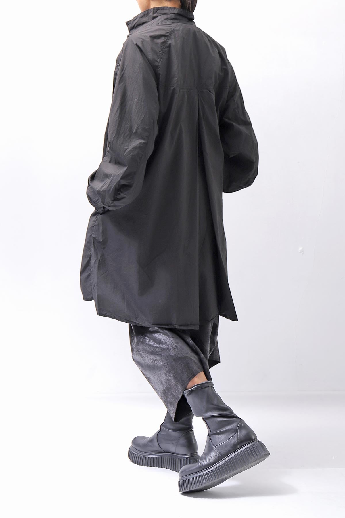 【RUNDHOLZ】 UNISEX OVERSIZE BACK TUCK SHIRT_BLACK