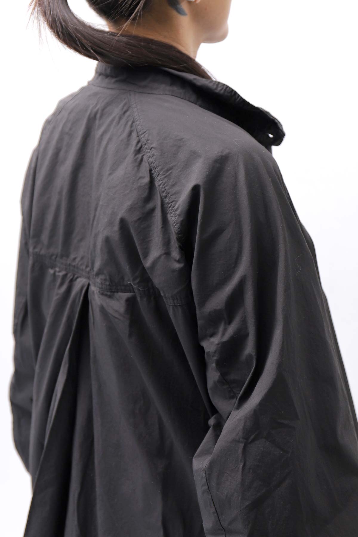 【RUNDHOLZ】 UNISEX OVERSIZE BACK TUCK SHIRT_BLACK