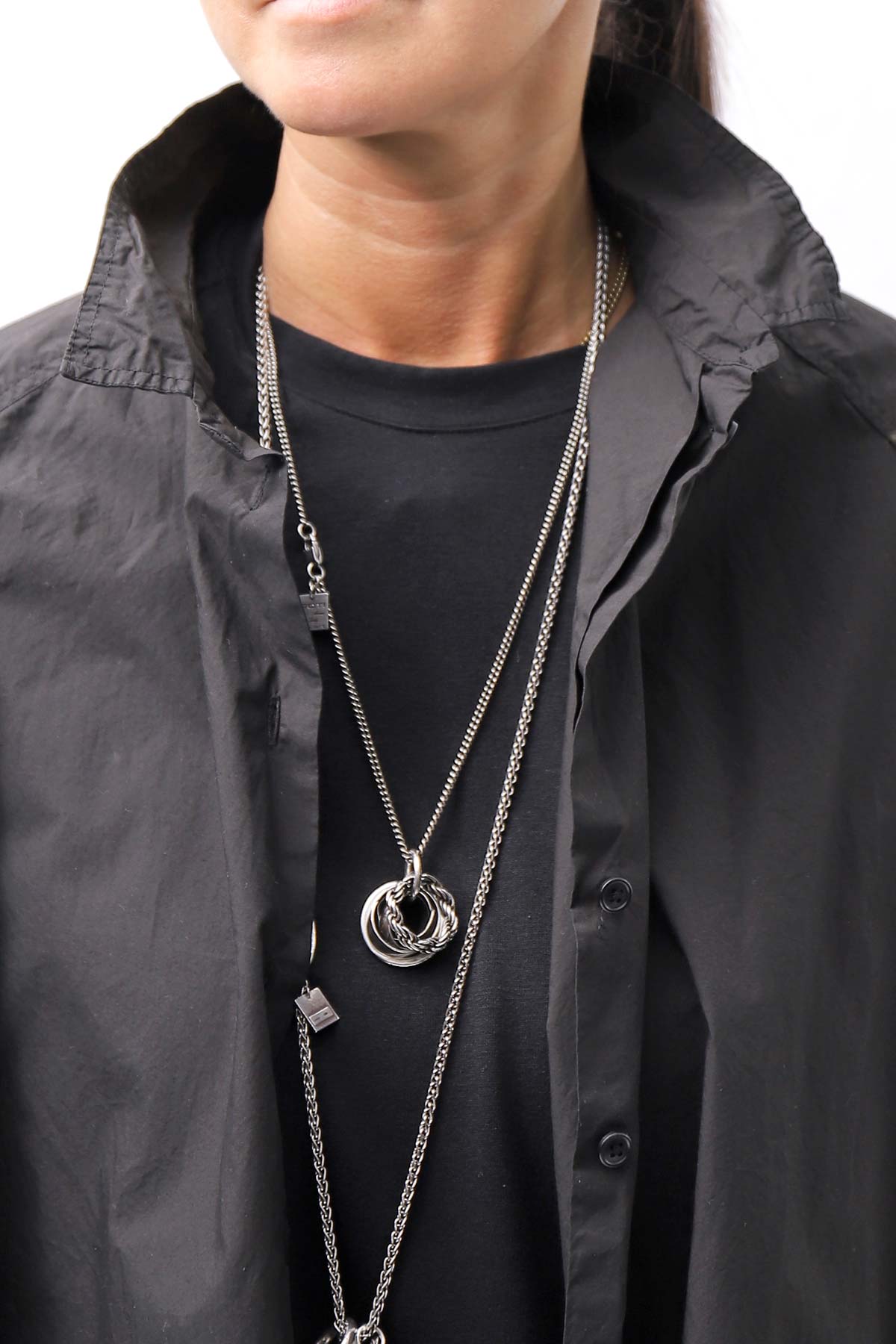 【RUNDHOLZ】 UNISEX OVERSIZE BACK TUCK SHIRT_BLACK