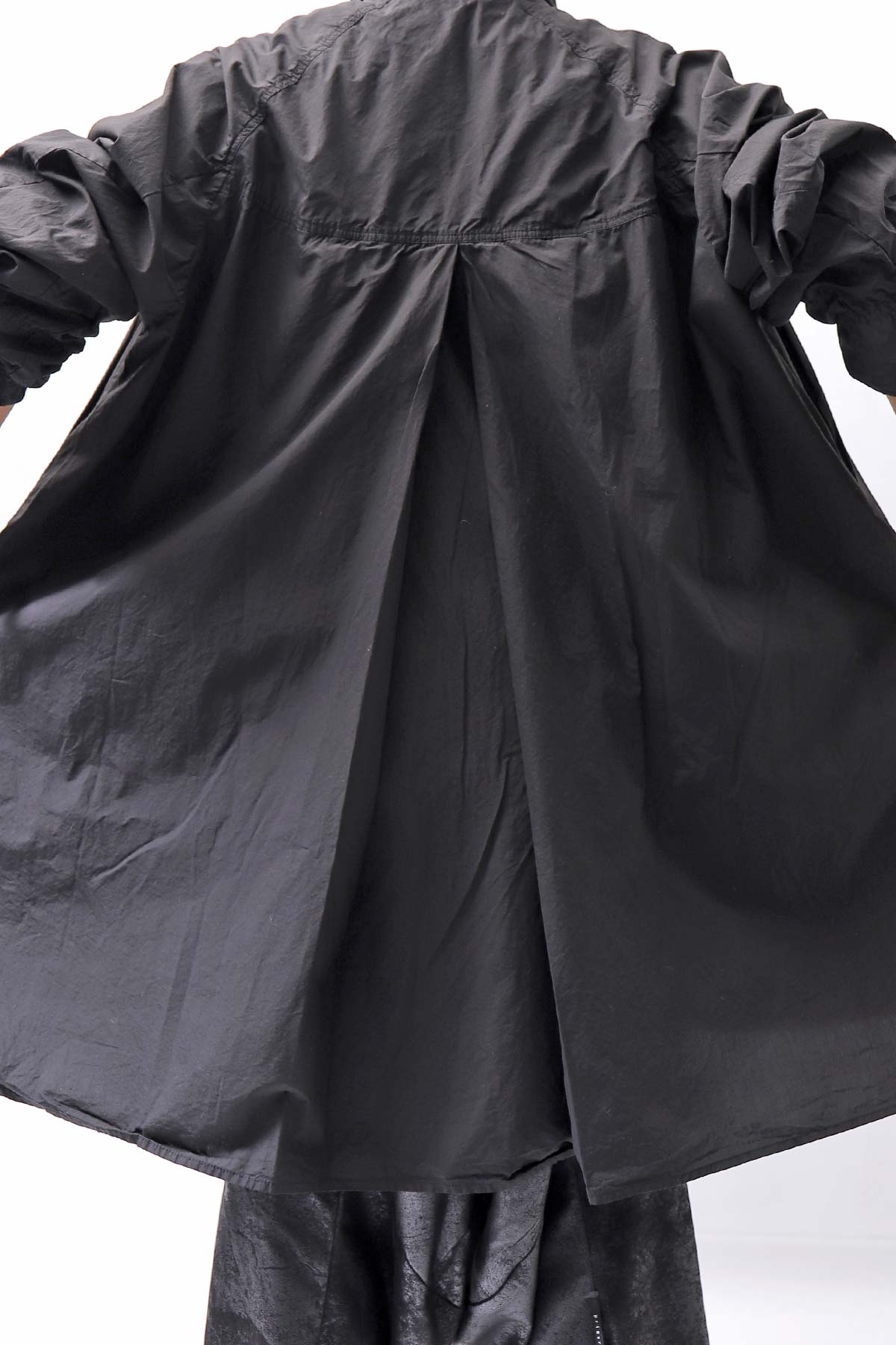 【RUNDHOLZ】 UNISEX OVERSIZE BACK TUCK SHIRT_BLACK