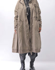 【RUNDHOLZ】 UNISEX ZIPED POCKETS＆HOOD LONG COAT 260 1208_DUNE