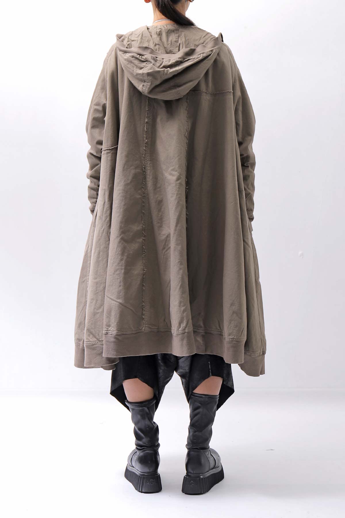 【RUNDHOLZ】 UNISEX ZIPED POCKETS＆HOOD LONG COAT 260 1208_DUNE