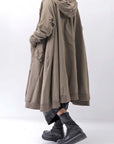 【RUNDHOLZ】 UNISEX ZIPED POCKETS＆HOOD LONG COAT 260 1208_DUNE