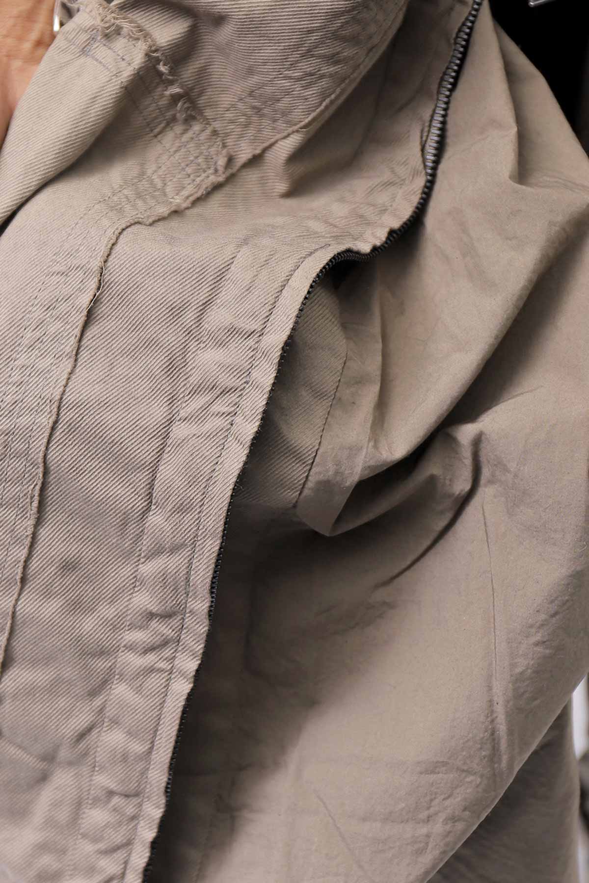 【RUNDHOLZ】 UNISEX ZIPED POCKETS＆HOOD LONG COAT 260 1208_DUNE