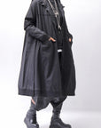 【RUNDHOLZ】 UNISEX ZIPED POCKETS＆HOOD LONG COAT 260 1208_BLACK