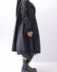 【RUNDHOLZ】 UNISEX ZIPED POCKETS＆HOOD LONG COAT 260 1208_BLACK
