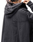 【RUNDHOLZ】 UNISEX ZIPED POCKETS＆HOOD LONG COAT 260 1208_BLACK