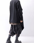 【sanctamuerte】 UNISEX ASYMMETRY SWEAT CARDIGAN_BLACK