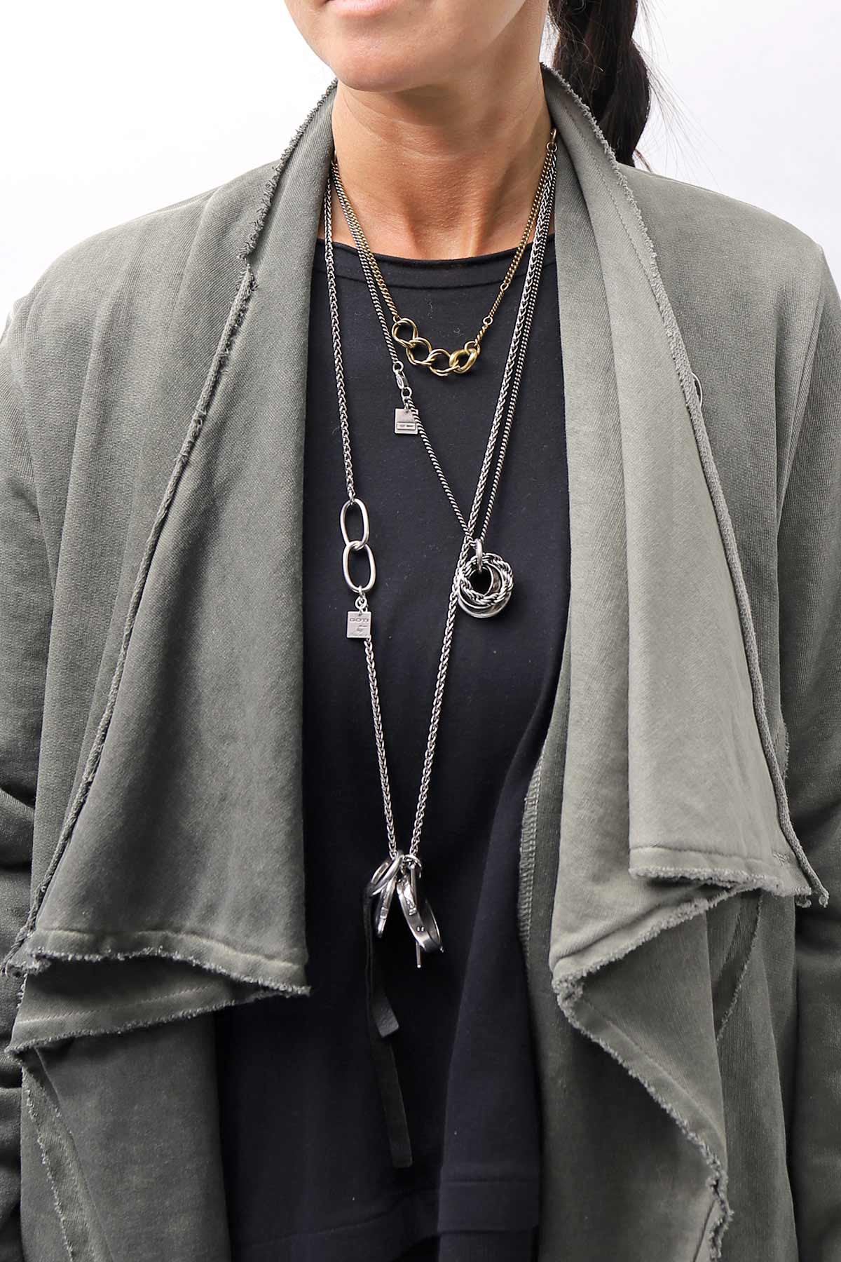 【sanctamuerte】 UNISEX ASYMMETRY SWEAT CARDIGAN_SALVIA(MILITARY)