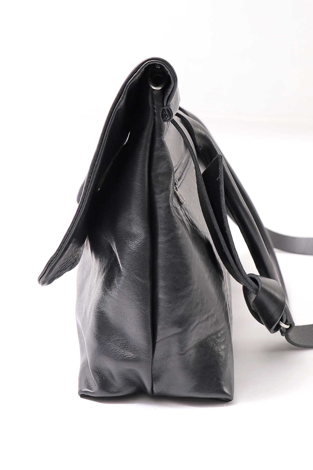【DANIELE BASTA】 FLAP COVERED 2WAY SHOULDER BAG DBM007_BLACK