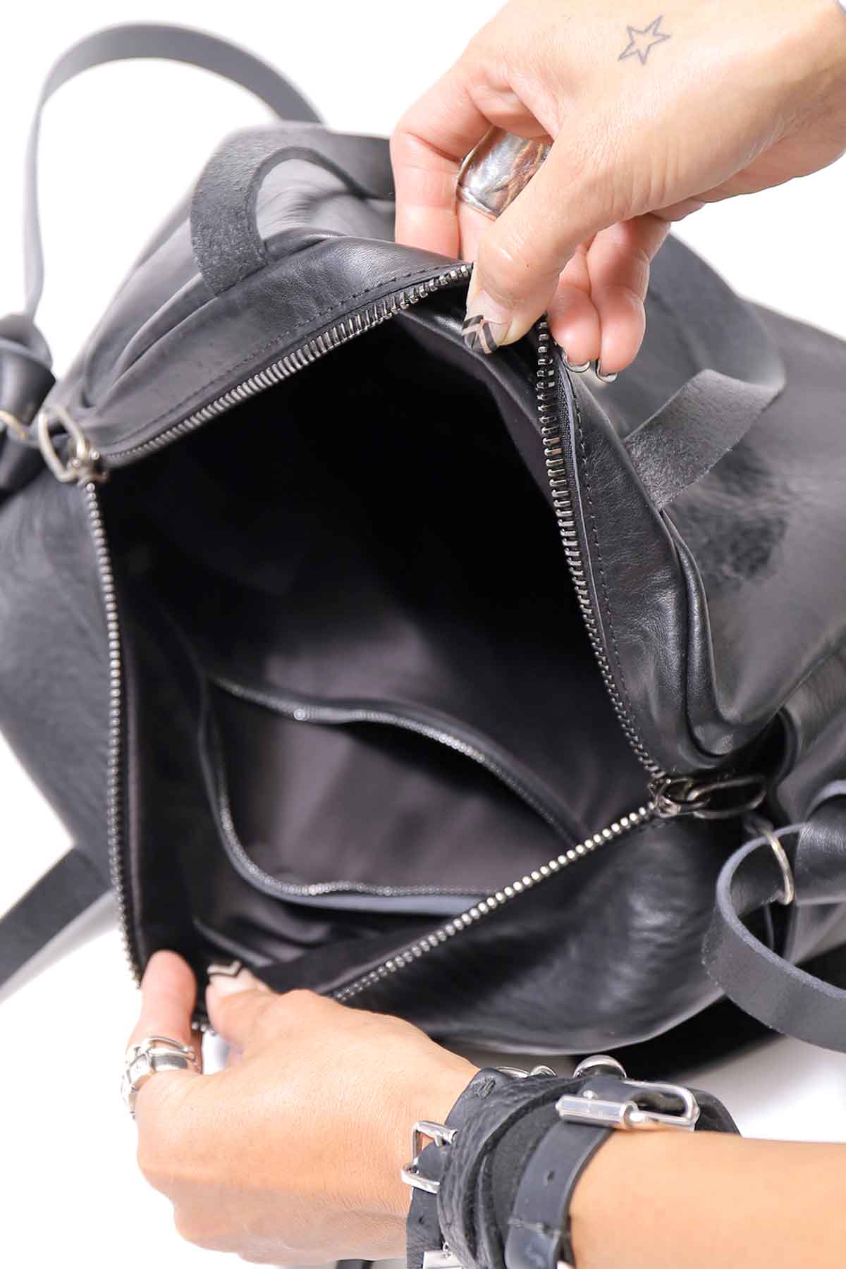 【DANIELE BASTA】2WAY SQUARE SHOULDER BAG DBM012_BLACK