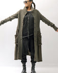 【RUNDHOLZ】 BOILED WOOL & SOFT WOOL KNIT CARDIGAN COAT 388 1203_JUNGLE