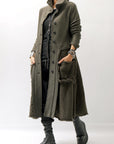 【RUNDHOLZ】 BOILED WOOL & SOFT WOOL KNIT CARDIGAN COAT 388 1203_JUNGLE