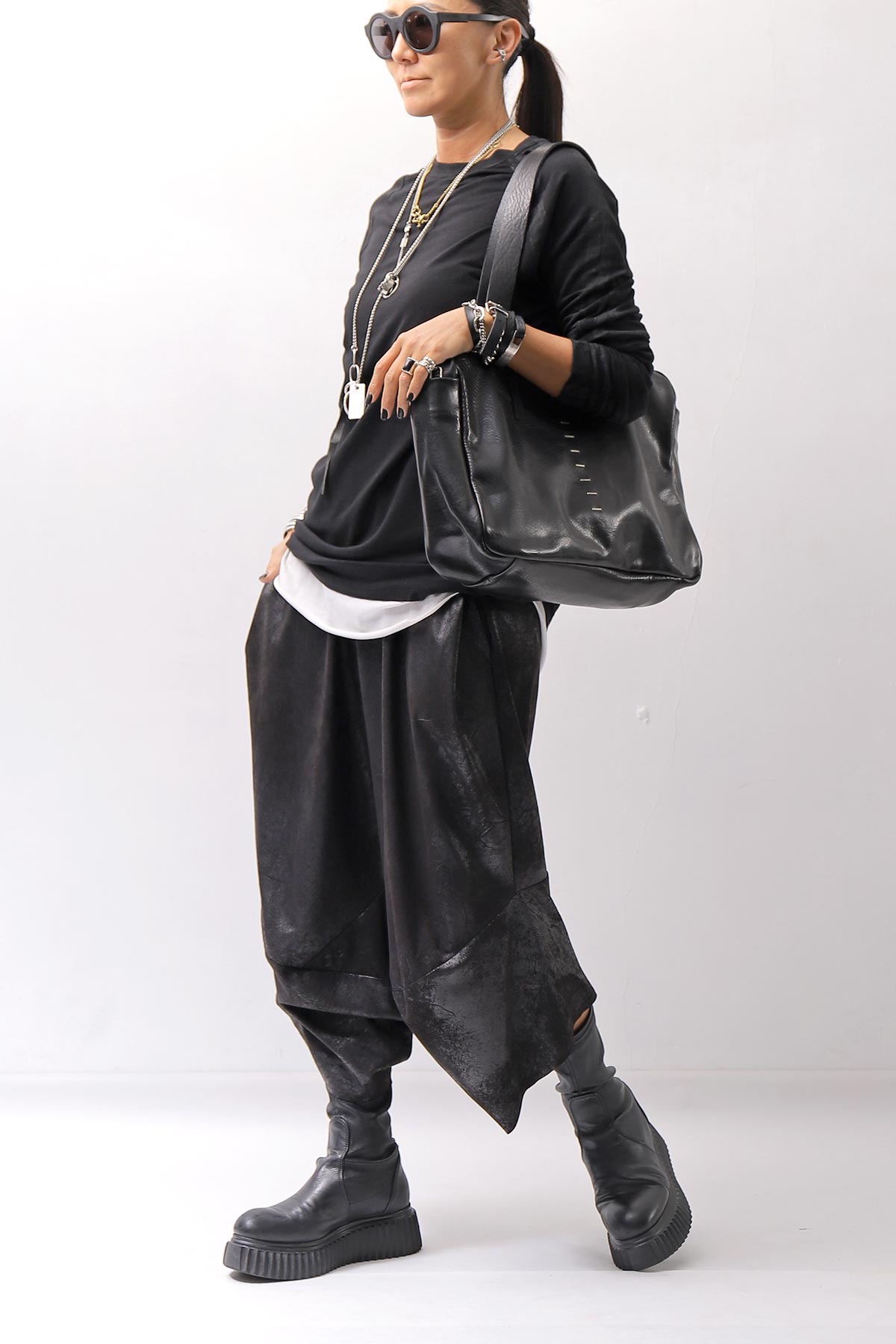 【DANIELE BASTA】2WAY SQUARE LARGE CAPACITY SHOULDER BAG DBM002_BLACK