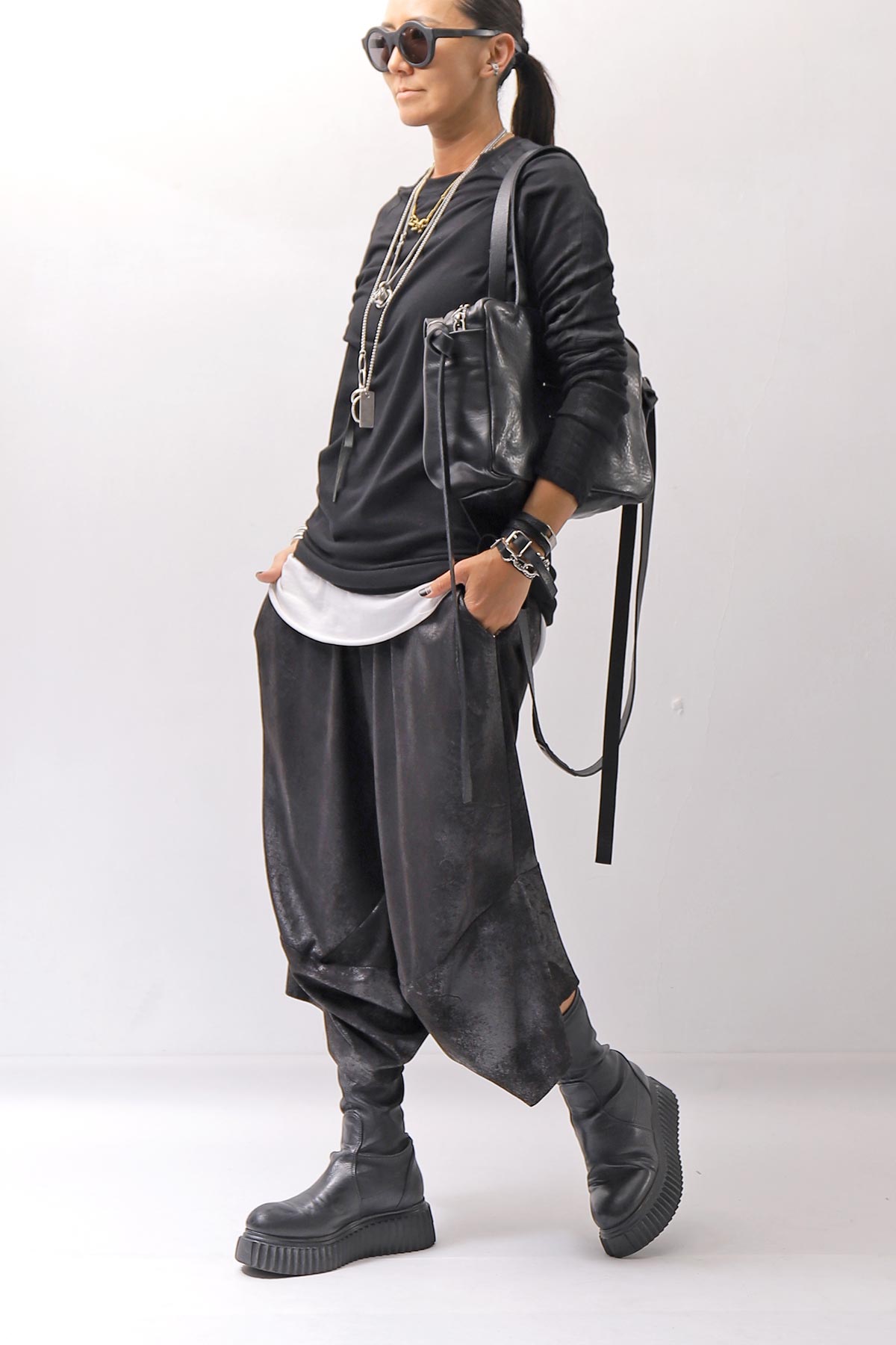 【DANIELE BASTA】2WAY SQUARE SHOULDER BAG DBM012_BLACK