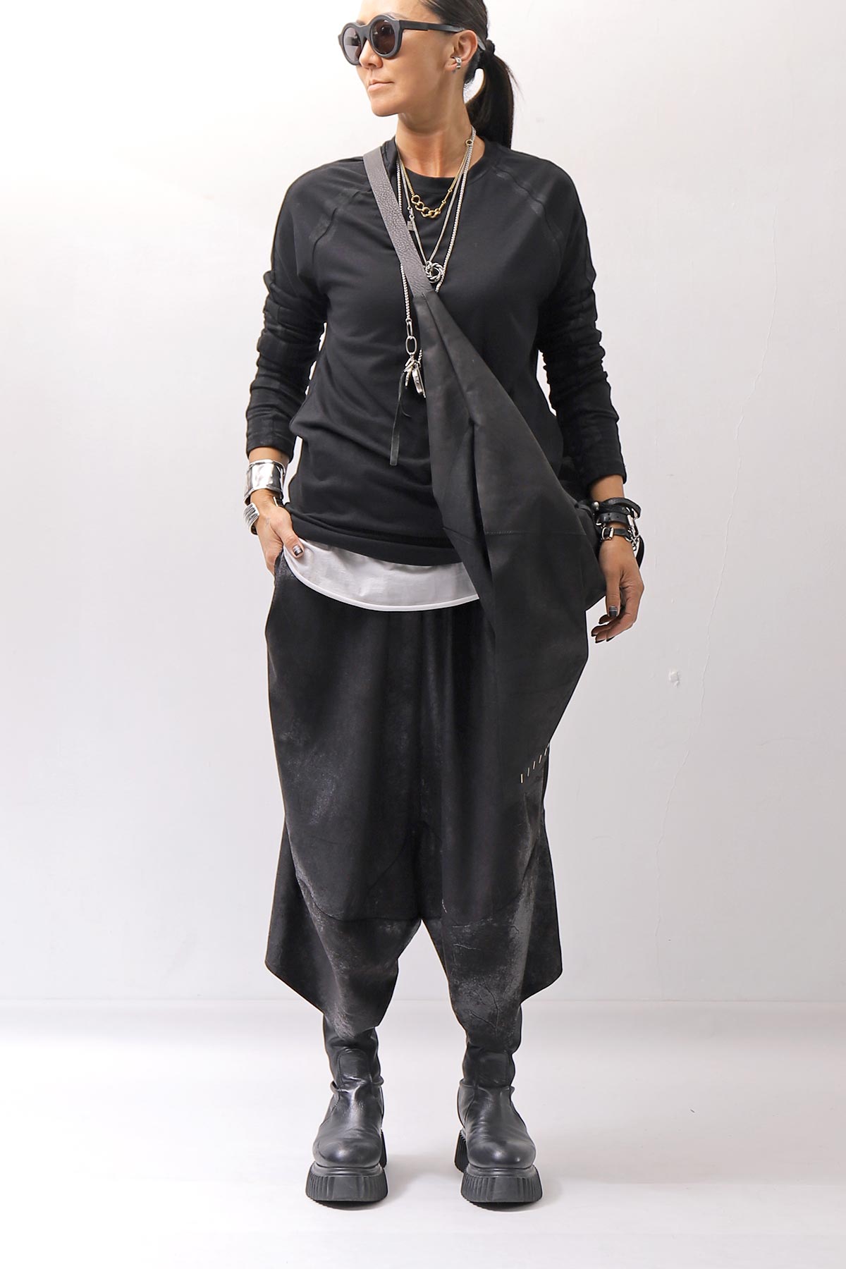 【DANIELE BASTA】 UNISEX COVERED 2WAY BODY&amp;SHOULDER BAG DBM009_BLACK