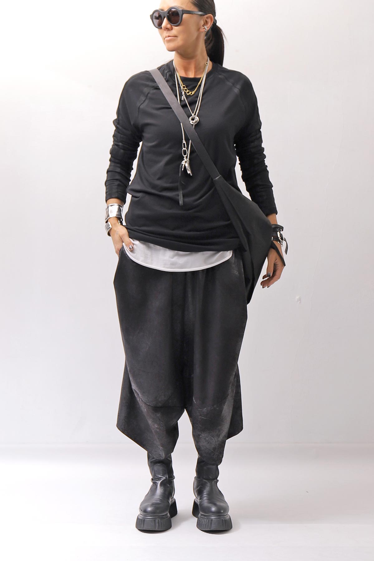 【DANIELE BASTA】 UNISEX COVERED 2WAY BODY&amp;SHOULDER BAG DBM009_BLACK