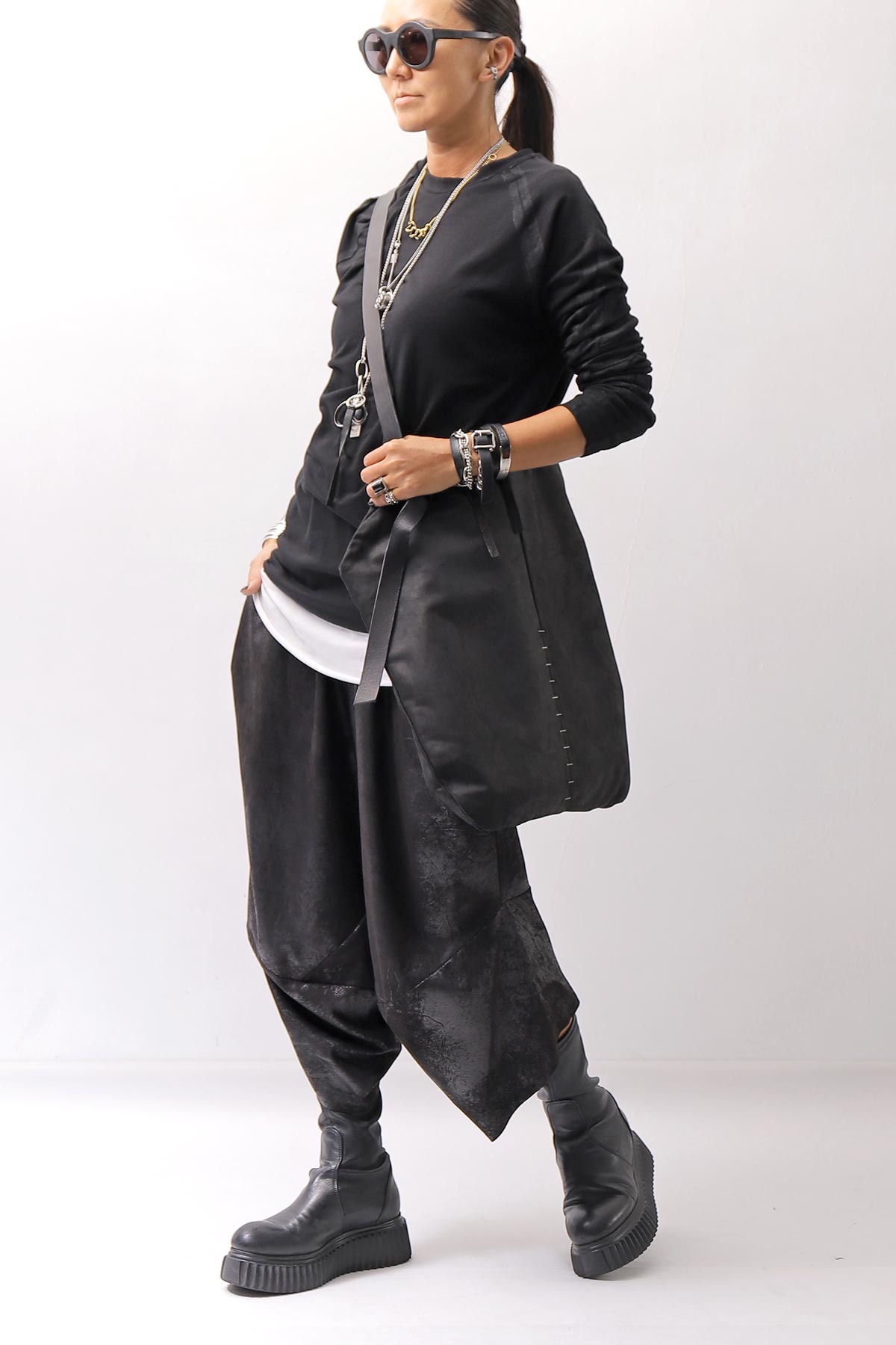 【DANIELE BASTA】MULTIWAY LONG STRAP TOTE BAG DBM005_BLACK