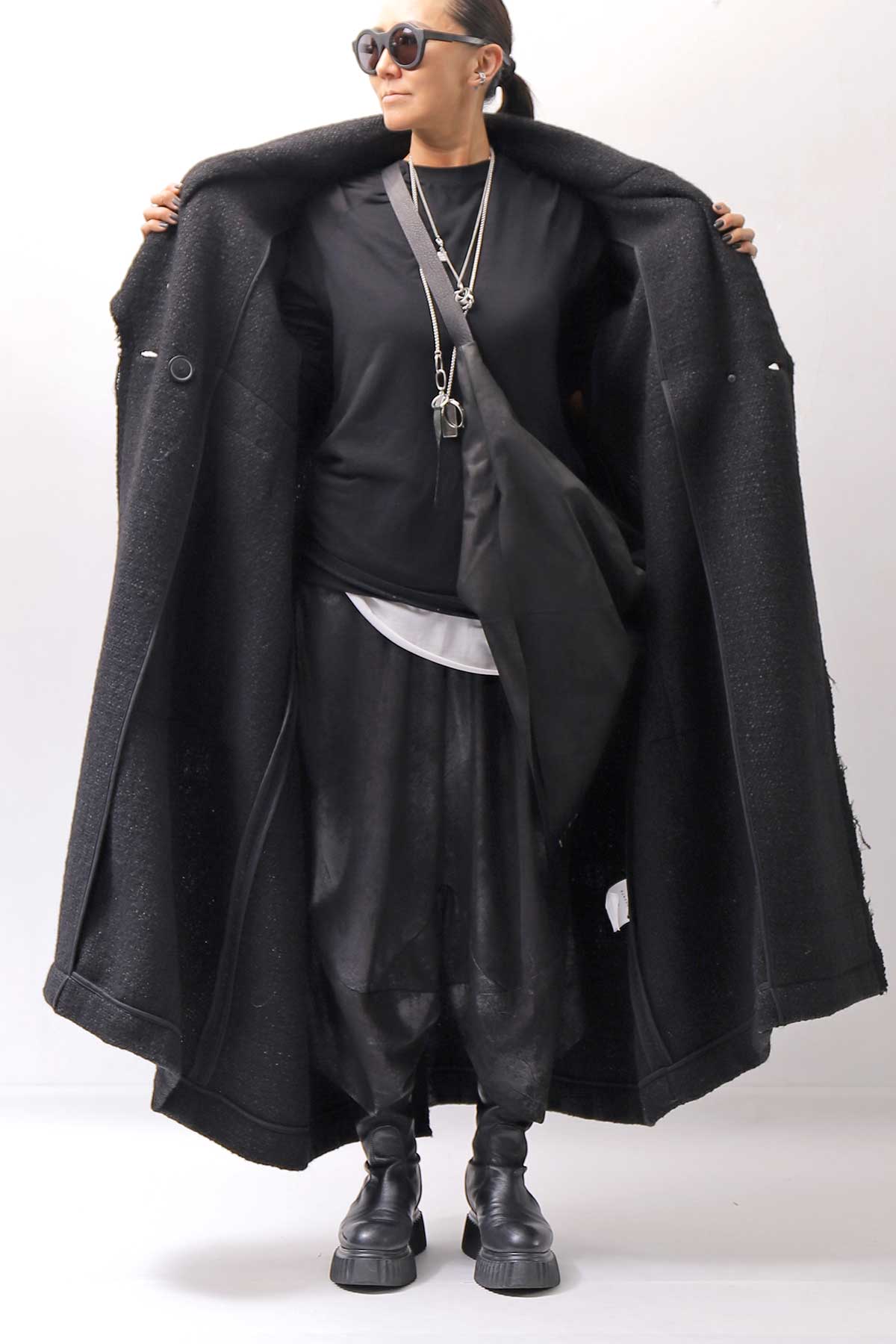【DANIELE BASTA】 UNISEX COVERED 2WAY BODY&amp;SHOULDER BAG DBM009_BLACK