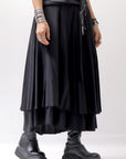 【studio b3】 WRAP LAYERED SKIRT OGB1736_BLACK