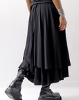 【studio b3】 WRAP LAYERED SKIRT OGB1736_BLACK