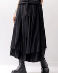 【studio b3】 WRAP LAYERED SKIRT OGB1736_BLACK