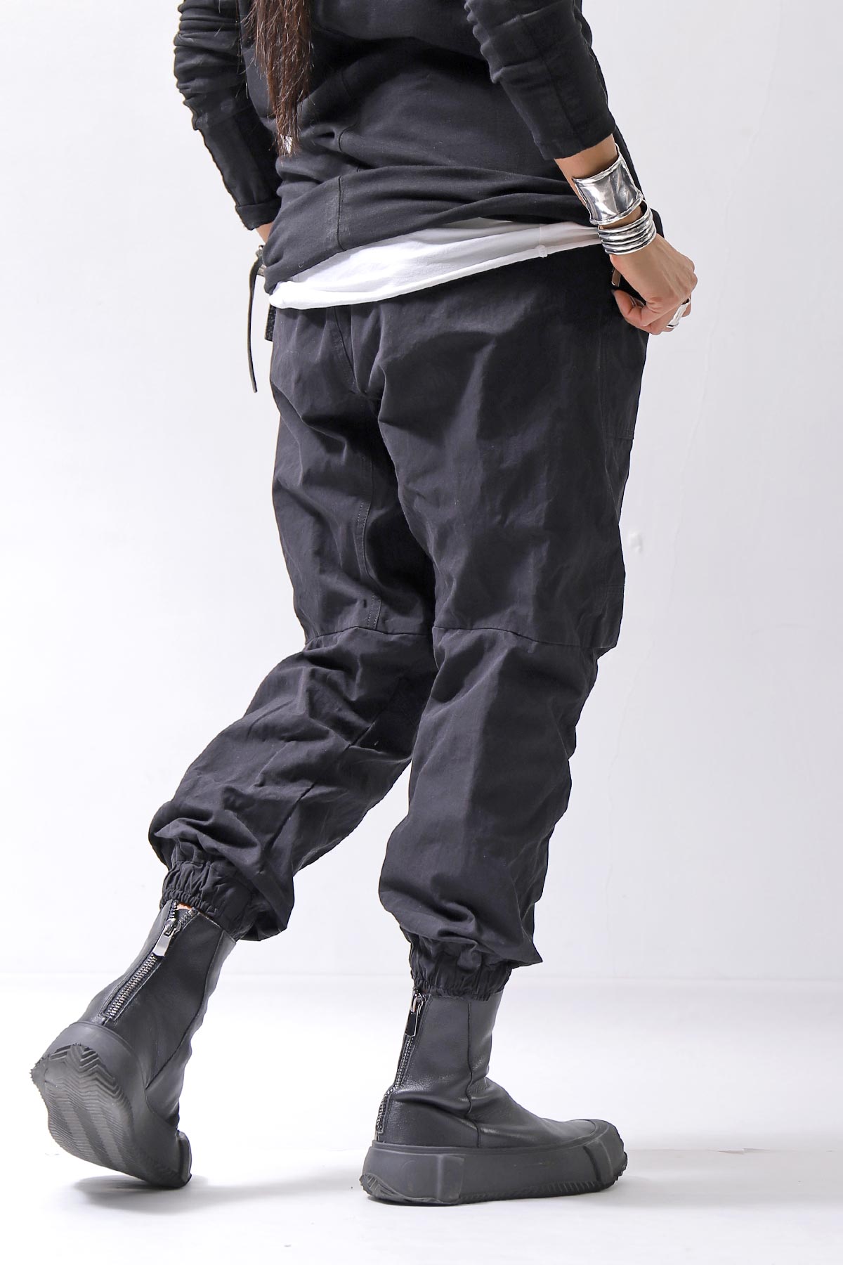 【bajra】 UNISEX COTTON EASY PANTS 159QP01_BLACK