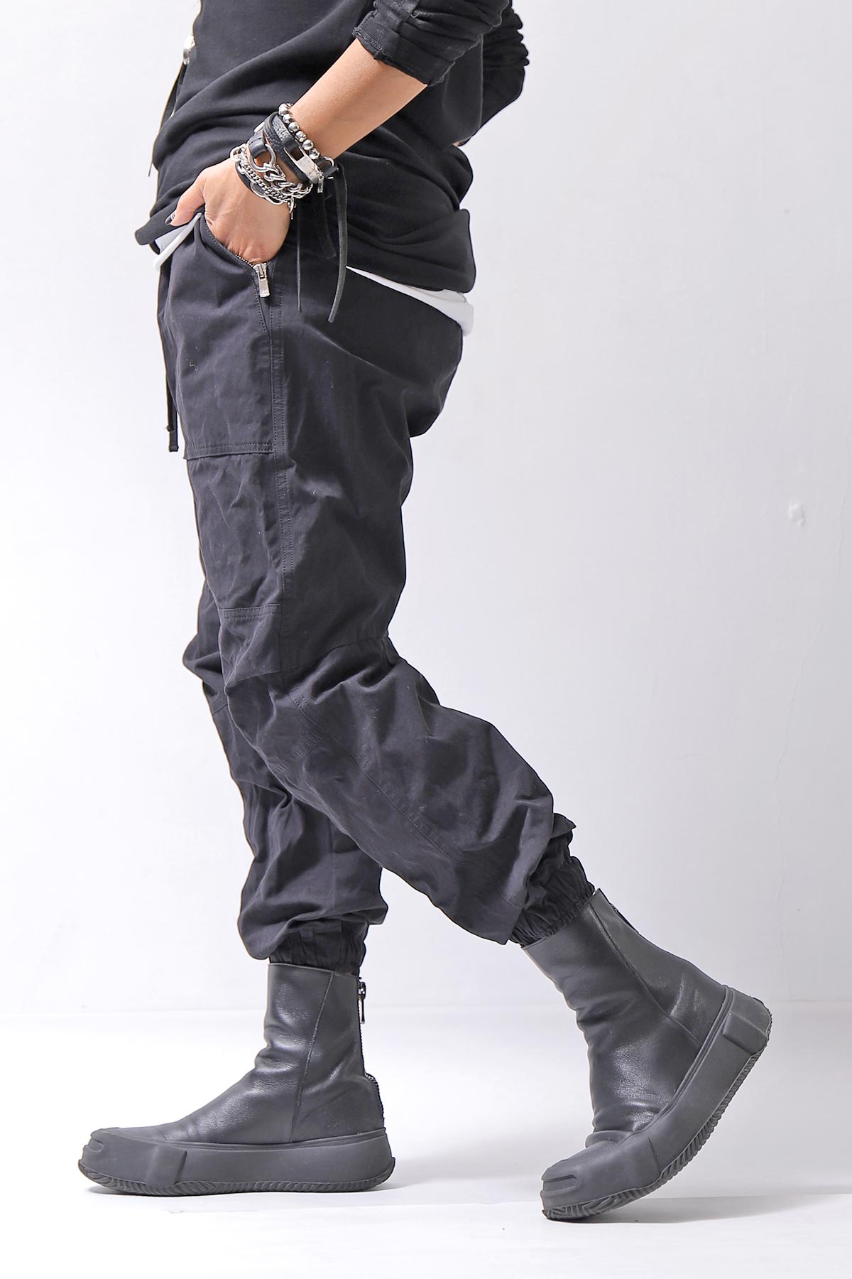 【bajra】 UNISEX COTTON EASY PANTS 159QP01_BLACK