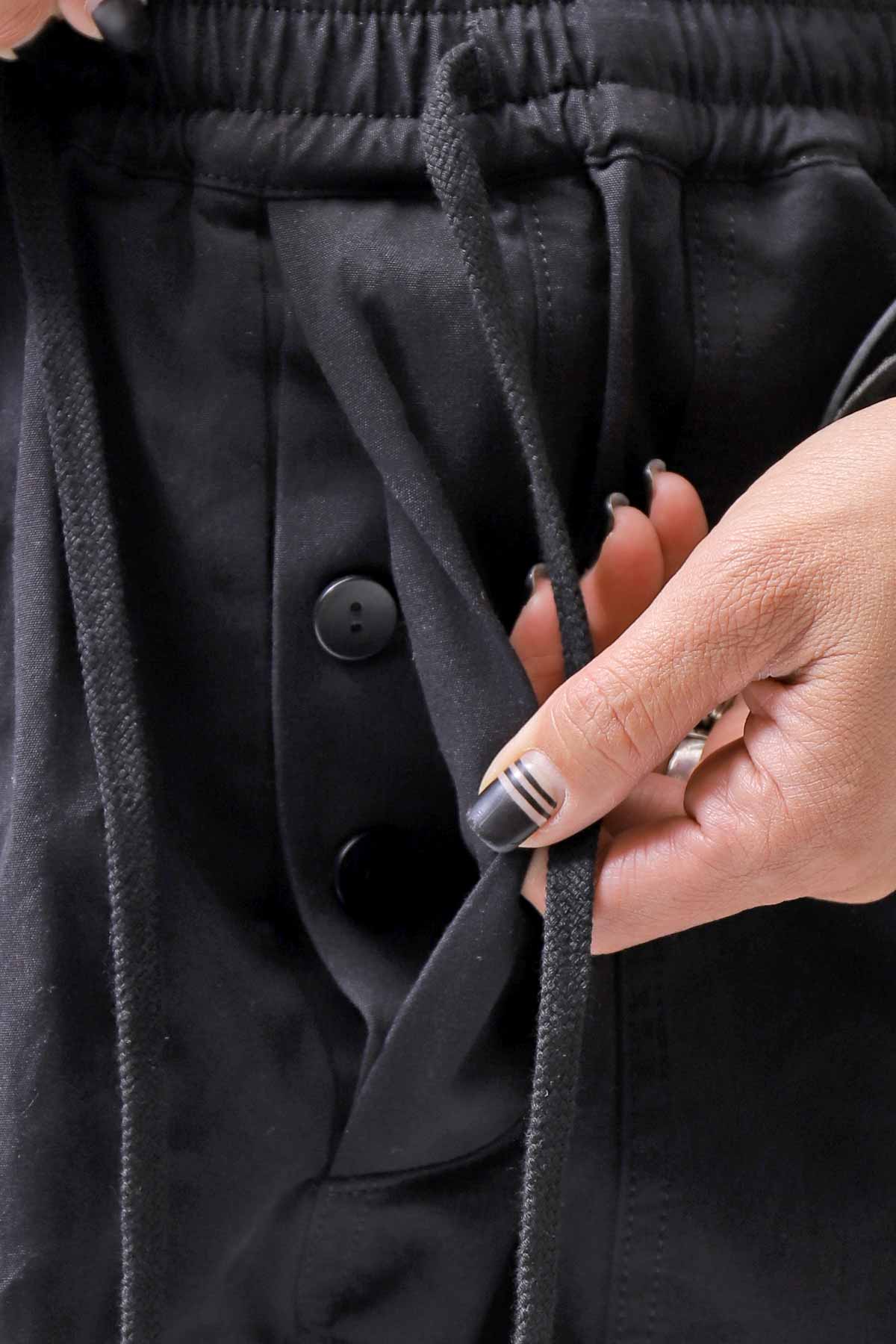 【bajra】 UNISEX COTTON EASY PANTS 159QP01_BLACK